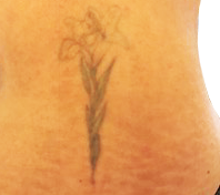 Lily's first tattoo, a madonna lily flower