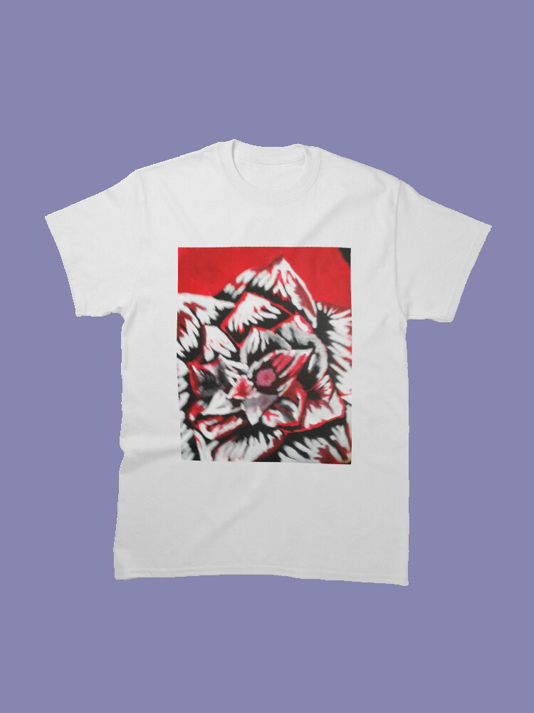Buy Red Abstract Flowers T-shirt by Lily Blaze