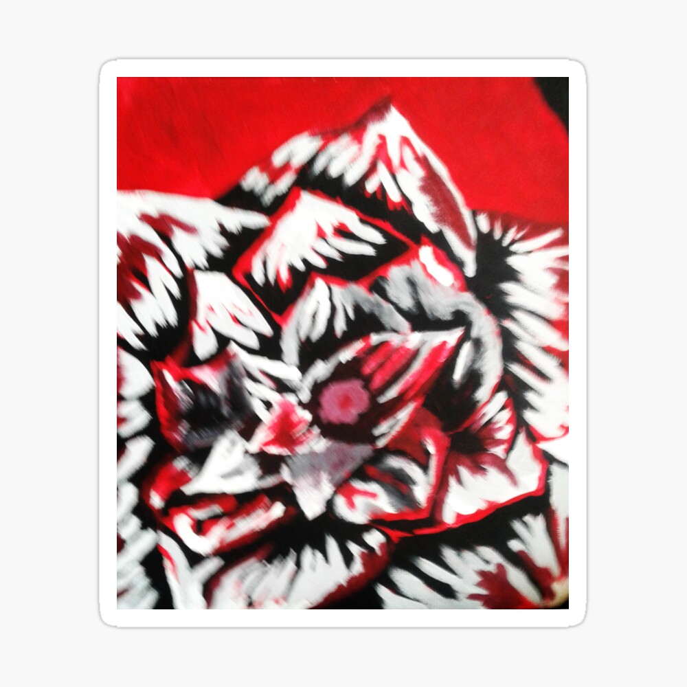 Red Abstract Flowers Sticker by Lily Blaze | Free Survey